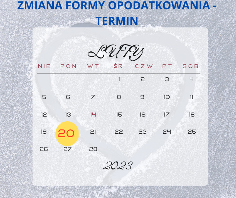 Wybór formy opodatkowania - termin
